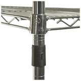 Nsf Certified Industrial 4-shelf Wire Shelving Kit, 48w X 24d X 72h, Silver