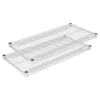 Industrial Wire Shelving Extra Wire Shelves, 48w X 18d, Silver, 2 Shelves-carton