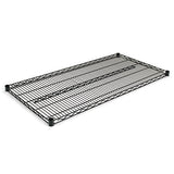 Industrial Wire Shelving Extra Wire Shelves, 48w X 24d, Black, 2 Shelves-carton
