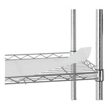 5-shelf Wire Shelving Kit With Casters And Shelf Liners, 36w X 18d X 72h, Silver