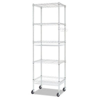 Nsf Certified 6-shelf Wire Shelving Kit, 48w X 18d X 72h, Black Anthracite