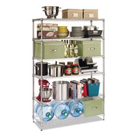 Nsf Certified 6-shelf Wire Shelving Kit, 48w X 18d X 72h, Silver