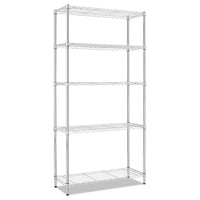 Residential Wire Shelving, Three-shelf, 36w X 14d X 36h, Silver