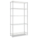 Residential Wire Shelving, Three-shelf, 36w X 14d X 36h, Silver