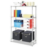 Residential Wire Shelving, Four-shelf, 36w X 14d X 54h, Silver