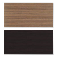 Reversible Laminate Table Top, Rectangular, 47 5-8w X 23 5-8d, Espresso-walnut