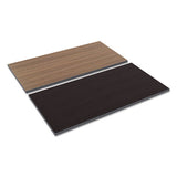 Reversible Laminate Table Top, Rectangular, 47 5-8w X 23 5-8d, Espresso-walnut