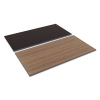 Reversible Laminate Table Top, Rectangular, 59 3-8w X 29 1-2d, Espresso-walnut