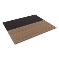 Reversible Laminate Table Top, Rectangular, 71 1-2w X 29 1-2d, Espresso-walnut