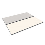 Reversible Laminate Table Top, Rectangular, 71 1-2w X 29 1-2d, White-gray