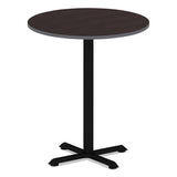 Reversible Laminate Table Top, Round, 35 3-8w X 35 3-8d, Espresso-walnut