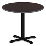 Reversible Laminate Table Top, Round, 35 3-8w X 35 3-8d, Espresso-walnut