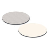 Reversible Laminate Table Top, Round, 35 3-8w X 35 3-8d, White-gray