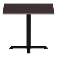 Reversible Laminate Table Top, Square, 35 3-8w X 35 3-8d, Espresso-walnut