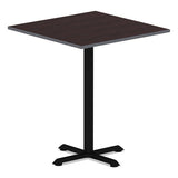 Reversible Laminate Table Top, Square, 35 3-8w X 35 3-8d, Espresso-walnut