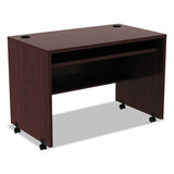 Alera Valencia Mobile Workstation Desk, 41.38w X 23.63d X 30h, Mahogany