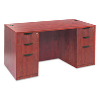 Alera Valencia Series Straight Desk Shell, 59.13w X 29.5d X 29.63h, Medium Cherry