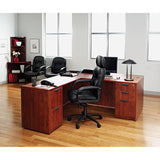 Alera Valencia Series Straight Front Desk Shell, 65w X 29.5d X 29.63h, Cherry