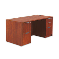 Alera Valencia Series Straight Front Desk Shell, 65w X 29.5d X 29.63h, Cherry