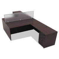 Alera Valencia Series Straight Front Desk Shell, 65w X 29.5d X 29.63h, Mahogany