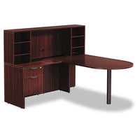 Alera Valencia Series Straight Front Desk Shell, 71w X 35.5d X 29.63h, Mahogany