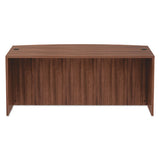 Alera Valencia Series Bow Front Desk Shell, 71w X 41.38d X 29.63h, Modern Walnut