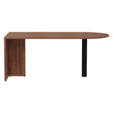 Alera Valencia Series D-top Desk, 71w X 29.5d X 29.5h, Modern Walnut