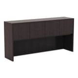 Alera Valencia Series Hutch With Doors, 64.75w X 15d X 35.38h, Espresso