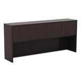 Alera Valencia Series Hutch With Doors, 70.63w X 15d X 35.38h, Espresso