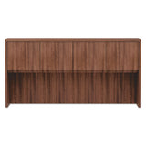 Alera Valencia Series Hutch, 3-comp, 70.63w X 15d X 35.38h, Modern Walnut