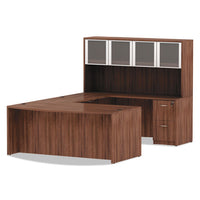 Alera Valencia Series Hutch, 3-comp, 70.63w X 15d X 35.38h, Modern Walnut