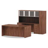 Alera Valencia Series Hutch, 3-comp, 70.63w X 15d X 35.38h, Modern Walnut