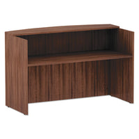 Alera Valencia Series Reception Desk With Counter, 71w X 35.5d X 42.5h, Espresso