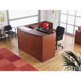 Alera Valencia Series Reception Desk With Counter, 71w X 35.5d X 42.5h,  Cherry