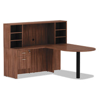 Alera Valencia Series Reversible Return-bridge Shell, 35w X 23 5-8d X 29 1-2h, Modern Walnut