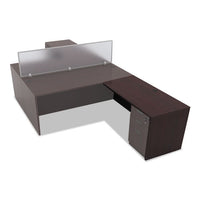 Alera Valencia Series Reversible Return-bridge Shell, 47 1-4w X 23 5-8d X 29 1-2h, Mahogany