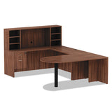 Alera Valencia Series Reversible Return-bridge Shell, 47 1-4w X 23 5-8d X 29 1-2h, Modern Walnut