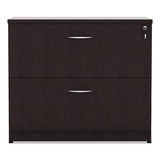 Alera Valencia Series Two Drawer Lateral File, 34w X 22.75d X 29.5h, Espresso