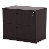 Alera Valencia Series Two-drawer Lateral File, 34w X 22.75d X 29.5h, Walnut