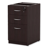 Alera Valencia Box-box-file Full Pedestal, 15.63w X 20.5d X 28.5h, Espresso