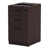 Alera Valencia Box-box-file Full Pedestal, 15.63w X 20.5d X 28.5h, Mahogany