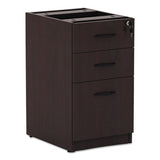 Alera Valencia Box-box-file Full Pedestal, 15.63w X 20.5d X 28.5h, Mahogany