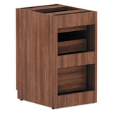 Alera Valencia Series Box-box-file Full Pedestal, 15.63w X 20.5d X 28.5h, Modern Walnut