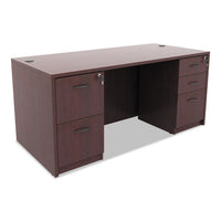 Alera Valencia File-file Drawer Full Pedestal, 15.63w X 20.5d X 28.5h, Medium Cherry