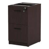 Alera Valencia File-file Drawer Full Pedestal, 15.63w X 20.5d X 28.5h, Mahogany