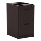 Alera Valencia File-file Drawer Full Pedestal, 15.63w X 20.5d X 28.5h, Mahogany