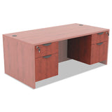 Alera Valencia Series 3-4 Box-file Pedestal, 15.63w X 20.5d X 19.25h, Medium Cherry