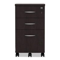 Alera Valencia Mobile Box-box-file Pedestal File, 15.88w X 20.5d X 28.38h, Espresso