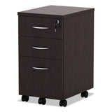 Alera Valencia Mobile Box-box-file Pedestal File, 15.88w X 20.5d X 28.38h, Espresso