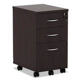 Alera Valencia Mobile Box-box-file Pedestal File, 15.88w X 20.5d X 28.38h, Espresso